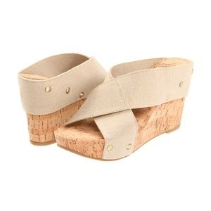 Merona criss cross like miller wedge